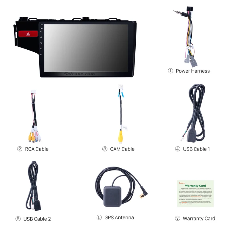 Seicane 2din Android 8 1 10 дюймов Автомобильный мультимедийный плеер радио для 2014 Honda FIT