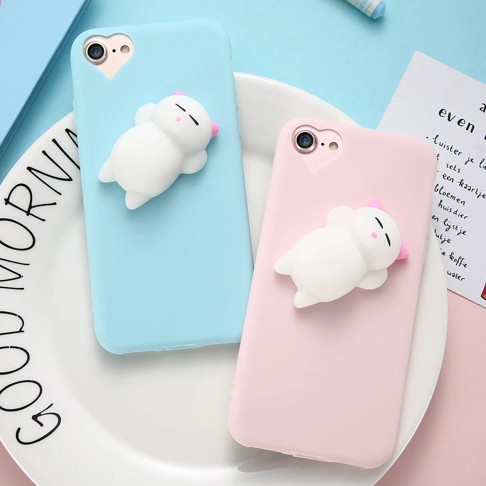 Чехол KISSCASE с объемным рисунком кота для iPhone 8 7 6s 6 Plus 5S 5 забавная кукла снятие