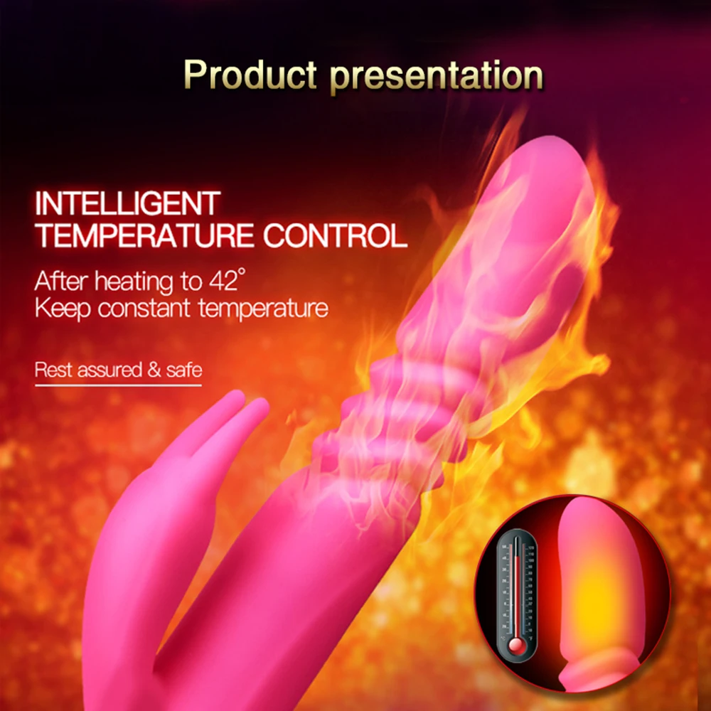 12 скоростной фаллоимитатор с клиторальной стимуляцией кролика вибратор