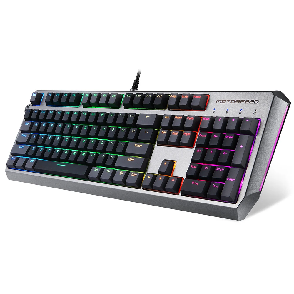 Оригинальная MOTOSPEED CK80 USB Проводная игровая механическая клавиатура RGB подсветка