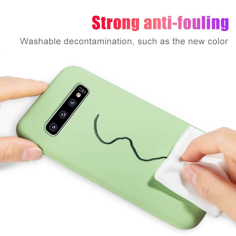 Противоударный силиконовый чехол для samsung galaxy S10 Plus S10e жидкостный Мягкий S 10 s10 e |