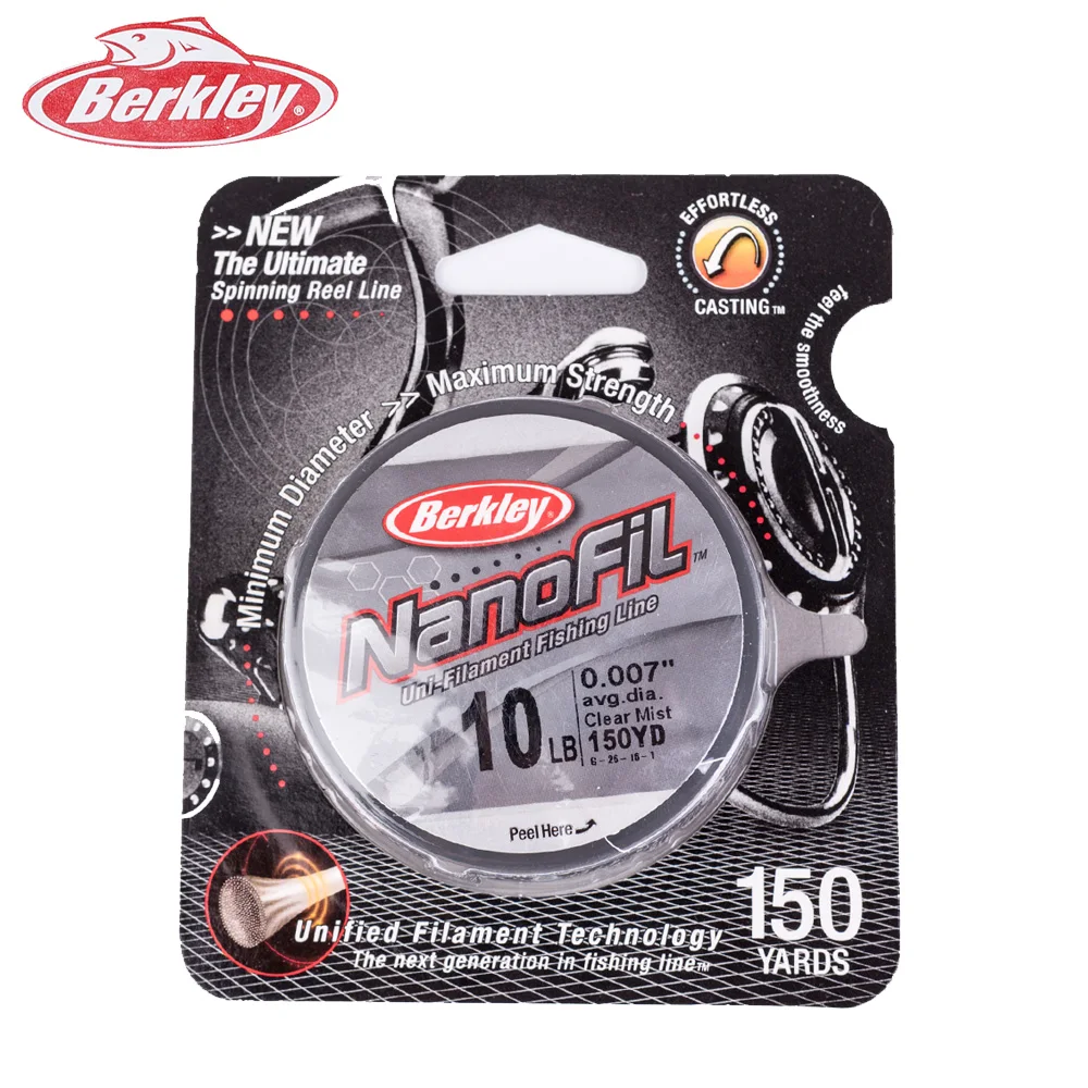 Berkley NanoFil тест 1LBs ~ 17LBs прозрачный туман 150yds Hi Vis Chartreuse 137 m наполнителя катушки Uni