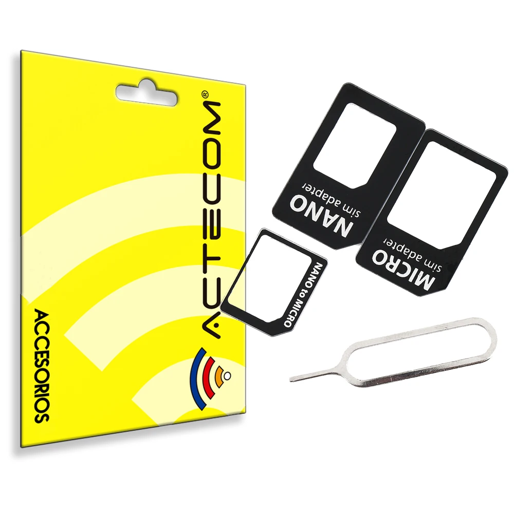Набор ACTECOM Adaptador Tarjeta NANOSIM MICROSIM SIM para iPhone SE 4 4S 5 5S 5C 6 6S Plus Y | Мобильные телефоны и