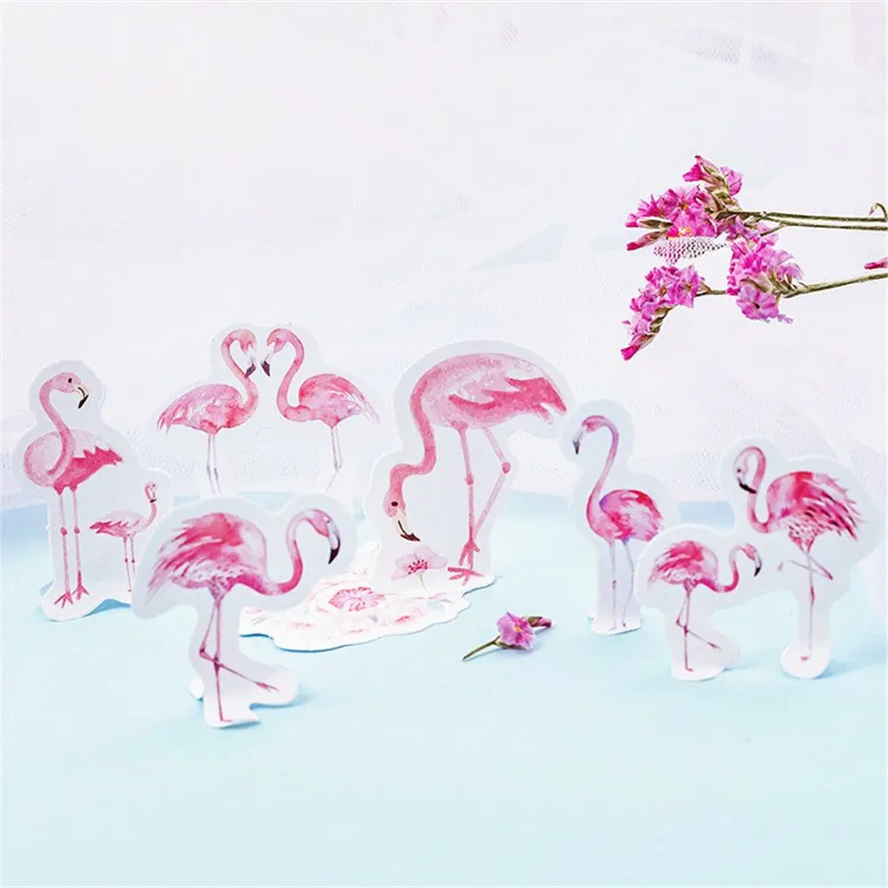 45 шт Красивые Розовые наклейки с Фламинго Kawaii Канцтовары DIY Scarapbooking Jounal фото