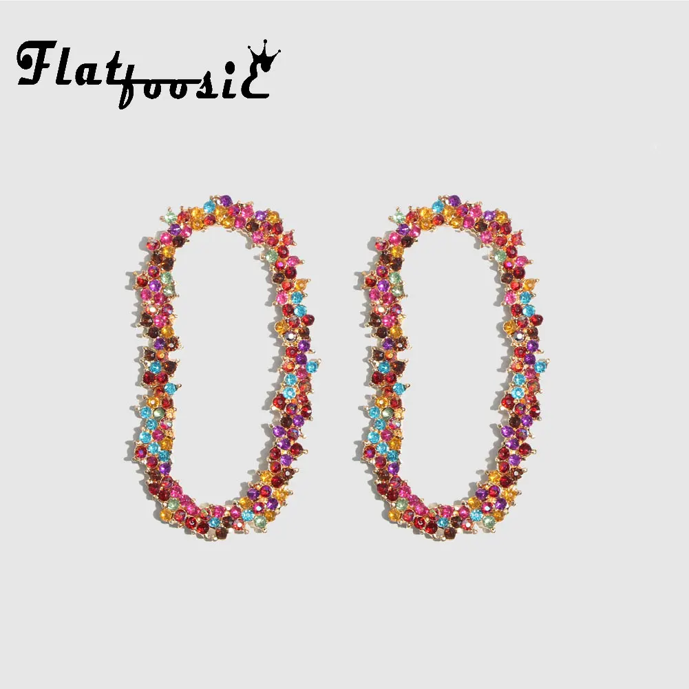 Женские серьги-гвоздики Flatfoosie винтажные длинные массивные серьги на свадебную