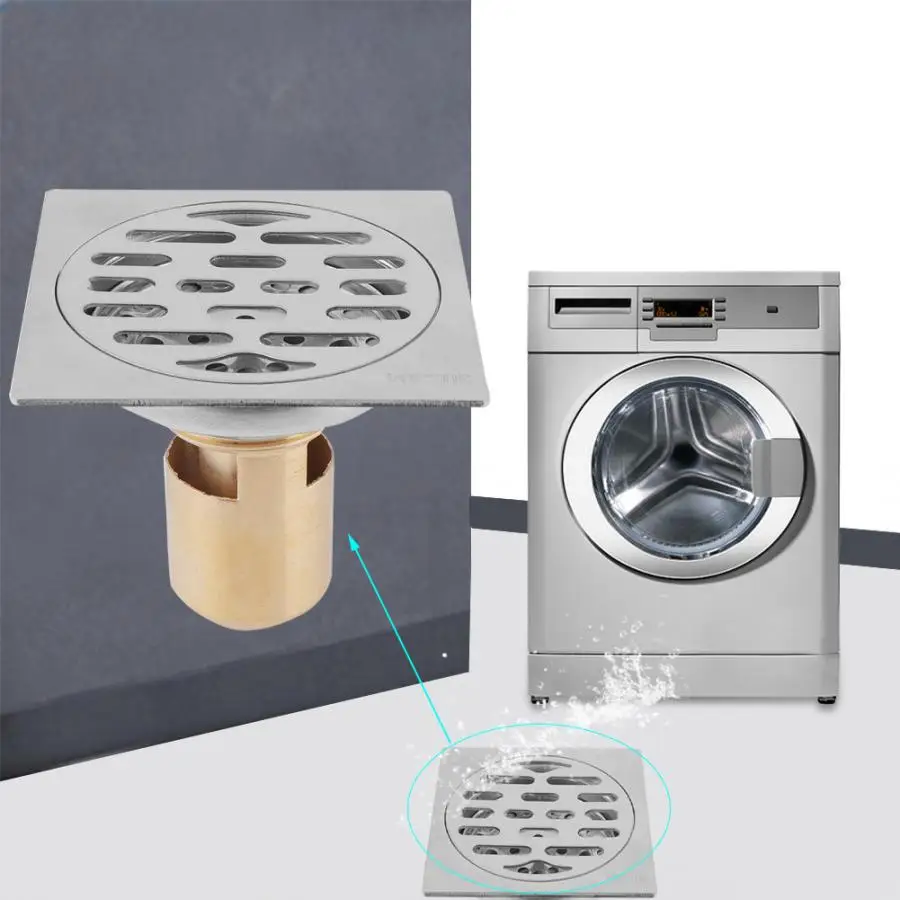 Напольная сливная решетка из нержавеющей стали 304 для ванной комнаты