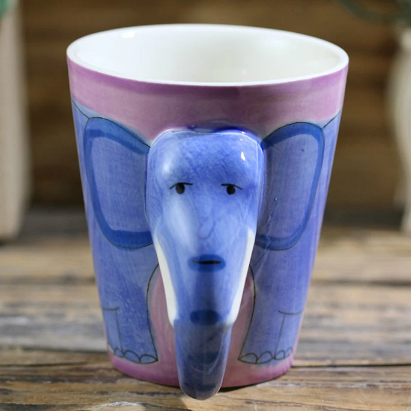 3D стерео кофейная кружка в виде слона креативная дизайнерская мультяшная