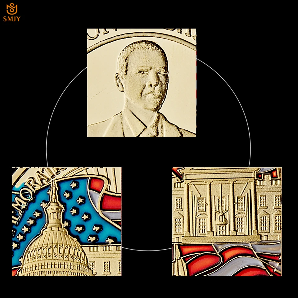 2009 г. Президент США Барак Хусейн Обама торжественное открытие позолоченного