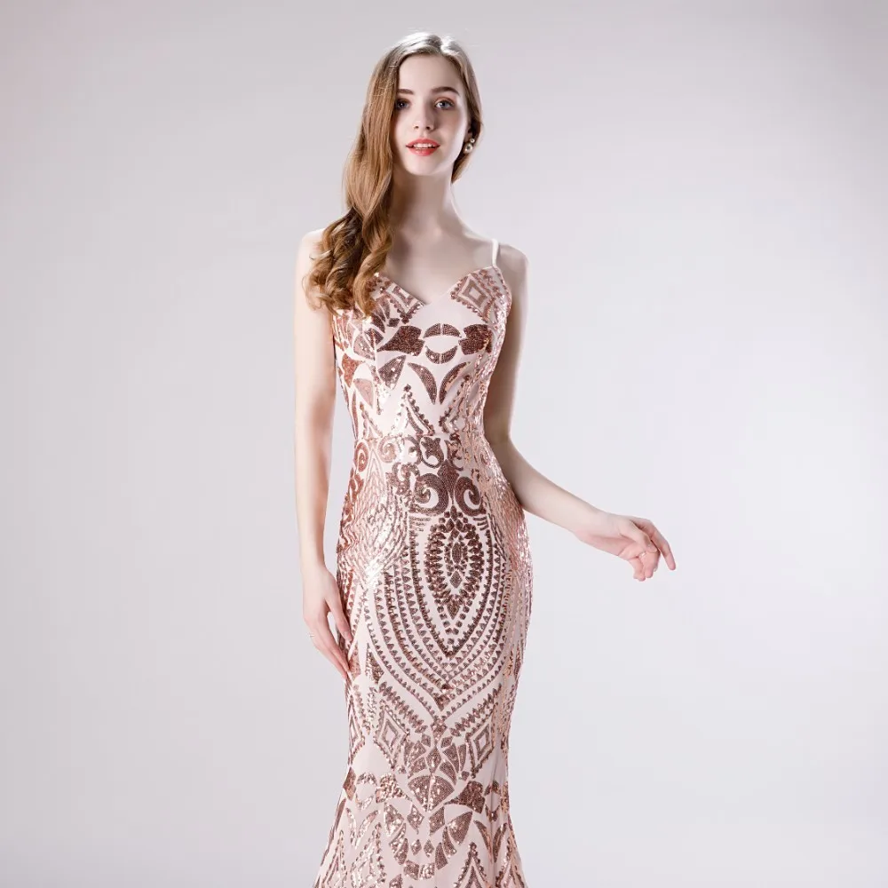 Vivian's Bridal модное платье с блестками для выпускного вечера сексуальное на тонких