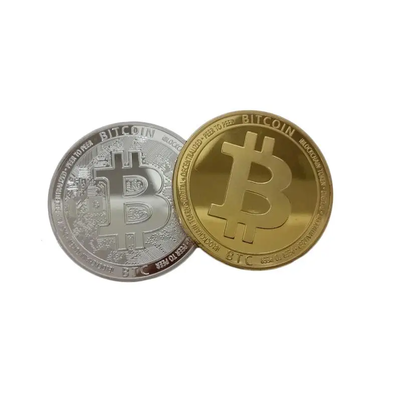 1 шт. Позолоченные физические биткоины Бит монета BTC с чехлом подарок физический