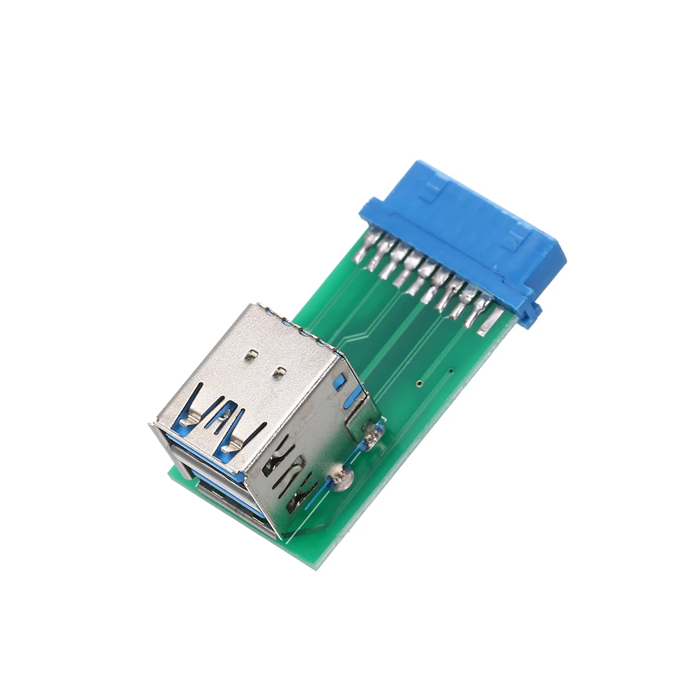 Двойной USB 3 0 A Тип мама для материнской платы 20 Pin Box Header слот caard адаптер