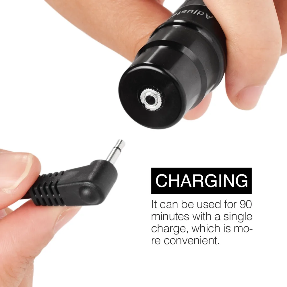 

ATOMUS Adjustable Rotating Speed Mute Semi Permanent Tattoo Machine Professional Eyebrow lip Tattoo Makeup Machine US Plug