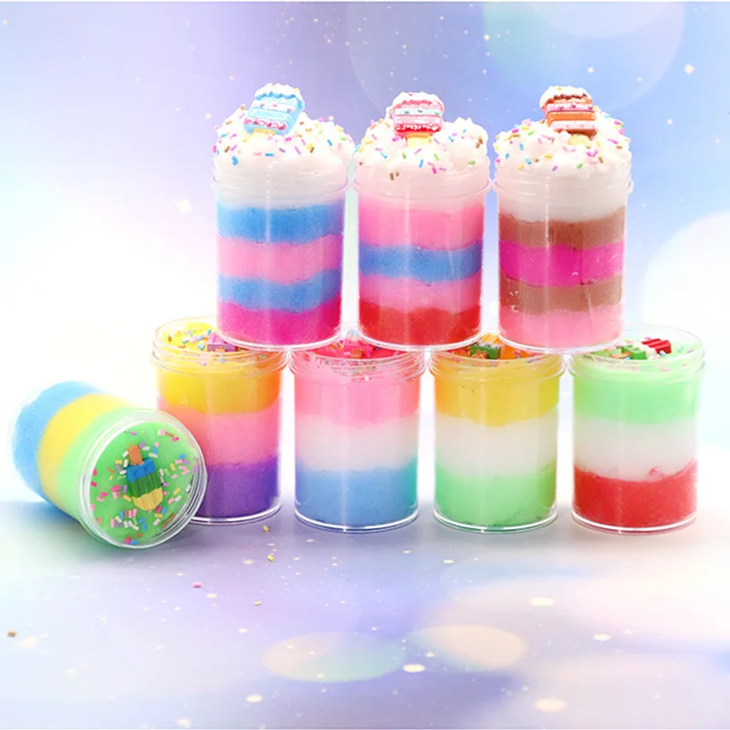 Слайм Шелковый с изображением мороженого 120 мл|Пластилин| |