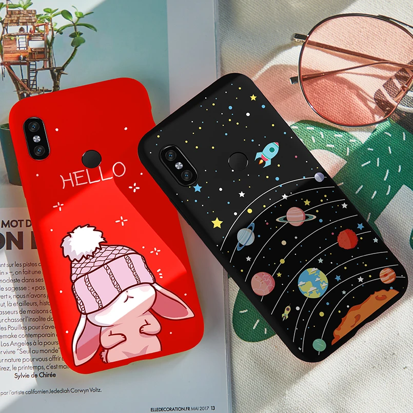Силиконовый чехол для Xiaomi Redmi Note 7 5 6 Pro милый мультяшный 6A Plus 4X бампер |