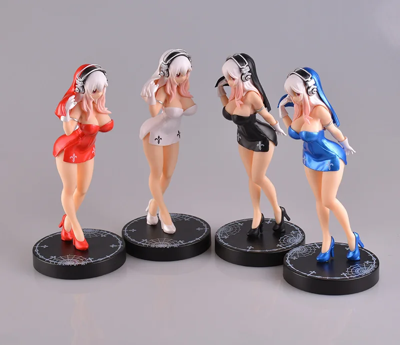 Аниме Super Sonico сексуальное платье с глубоким вырезом для девочек версия модели