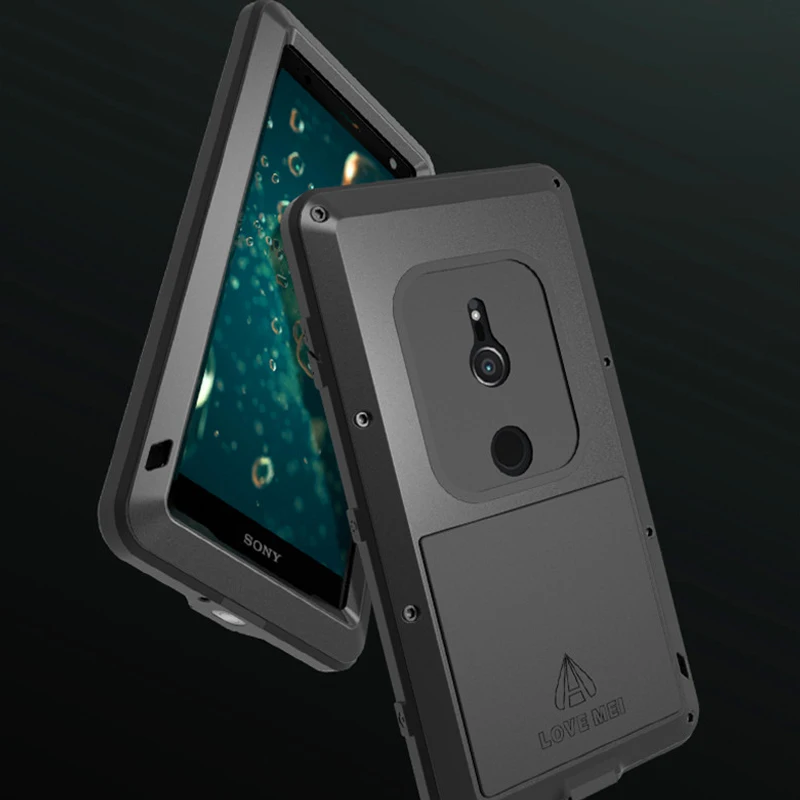 

Водонепроницаемый чехол для Sony Xperia XZ2 H8216, жесткий противоударный алюминиевый металлический чехол для Sony Xperia XZ2, компактная защита с полным п...