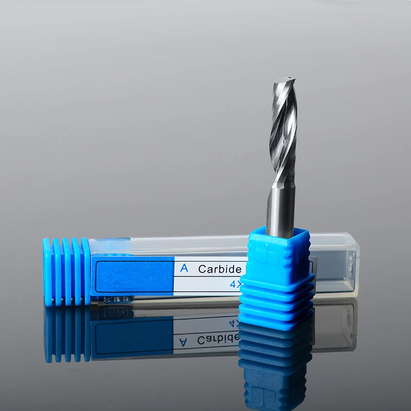 値段 6 ミリメートルグレード単一のフルートスパイラル超硬エンドミル日本の住友超硬アクリルを切断するため PVC 固体木材
