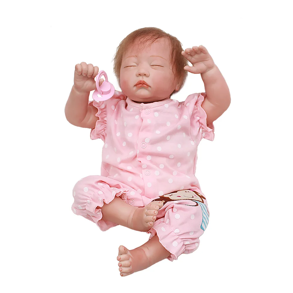 18 дюймов ручной работы Reborn Baby Doll новорожденный Реалистичная мягкая силиконовая кукла винил мальчик