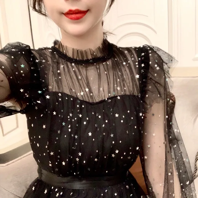 Женское платье трапециевидной формы с высокой талией Новинка осени 2020 винтажное