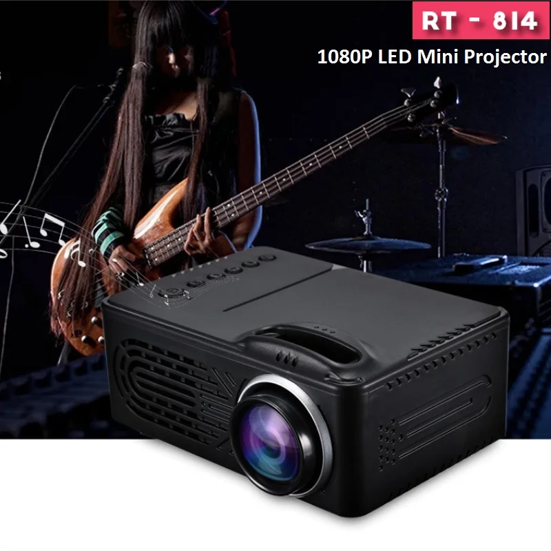 RD 814 мини светодиодный проектор 320X240 портативный 1080 P 25 80 дюймов дисплей для фото