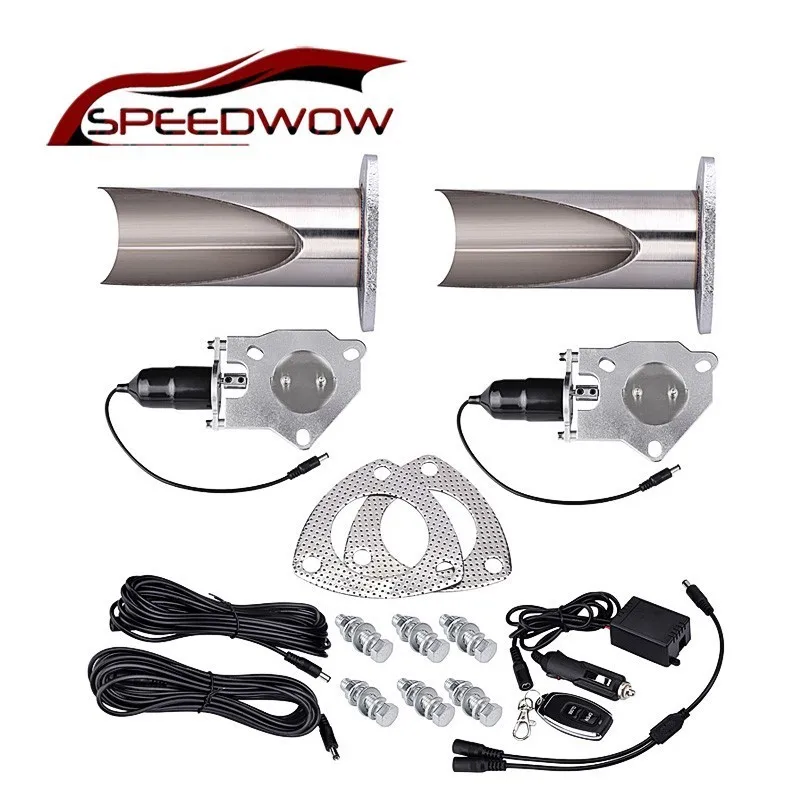 SPEEDWOW 2 5 ''из нержавеющей стали выхлоп заголовки Catback пульт дистанционного