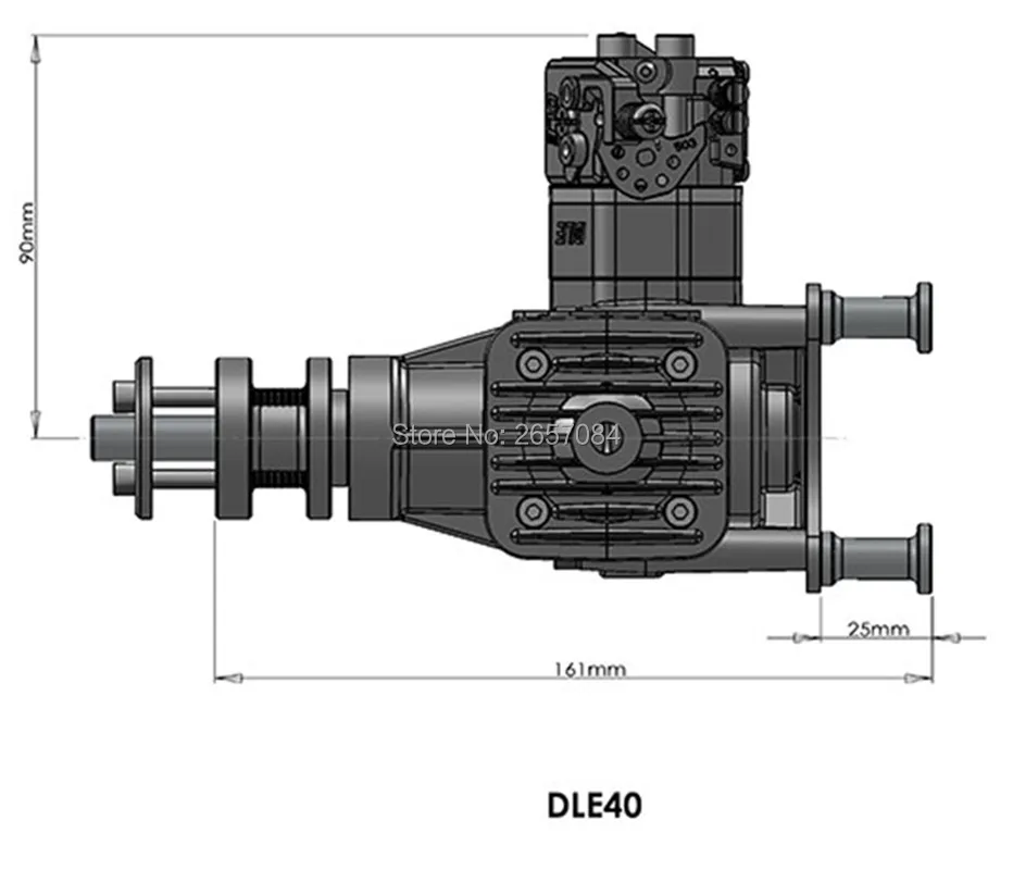 Газовый двигатель DLE40 40CC для радиоуправляемого самолета фиксированная
