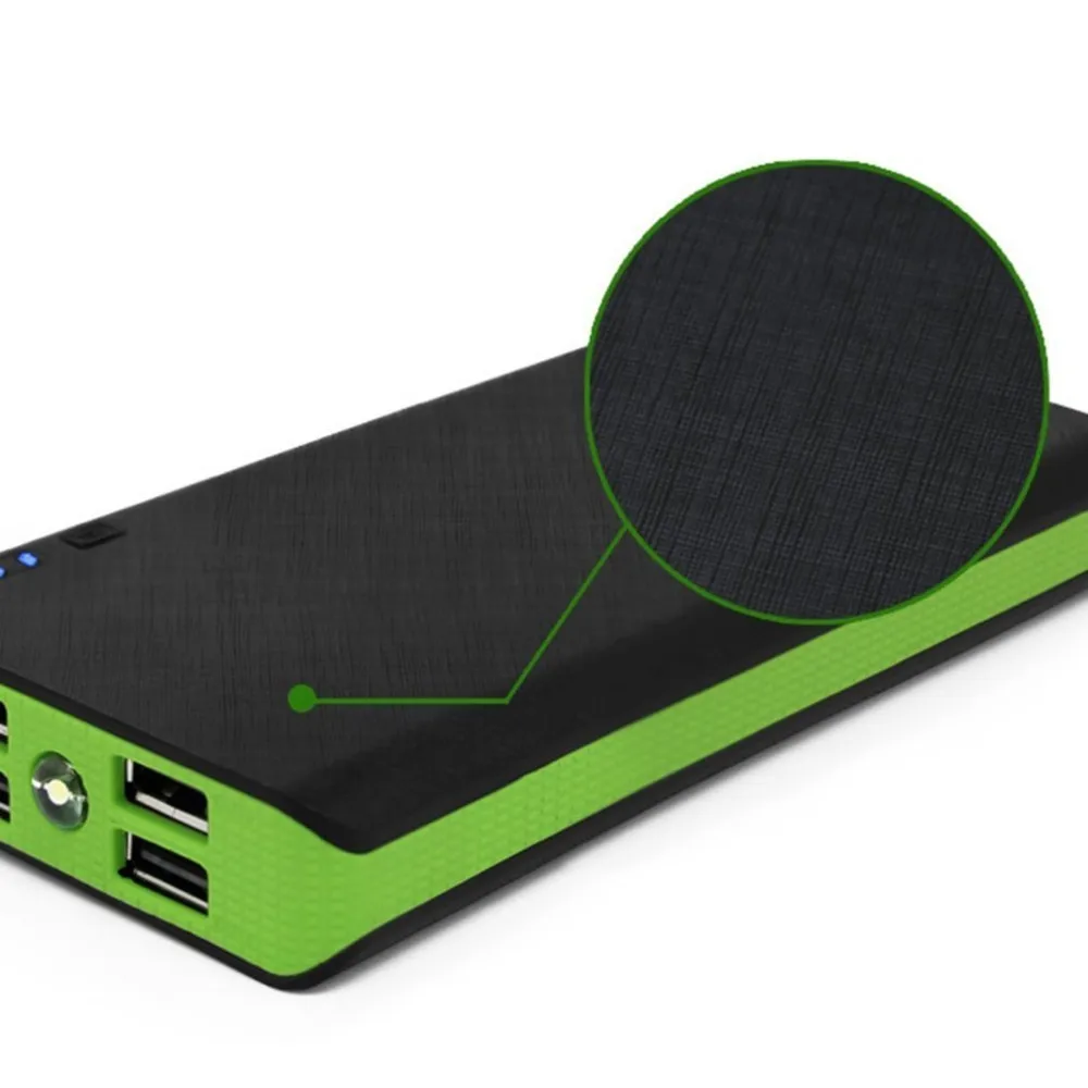 

Power Bank Shell Case with LED Flashlight Powered By 6x 18650 Batteries 4 USB Ports 5V 2A Power Bank Charger Case DIY Kits