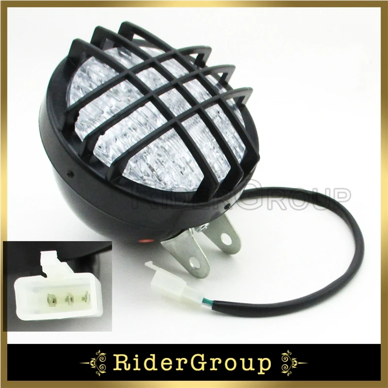 Передняя светодиодная фара 12 В для 50cc 70 90 110cc 125cc 150cc 200cc Quad 4 Wheeler Go Kart вездеход Roketa