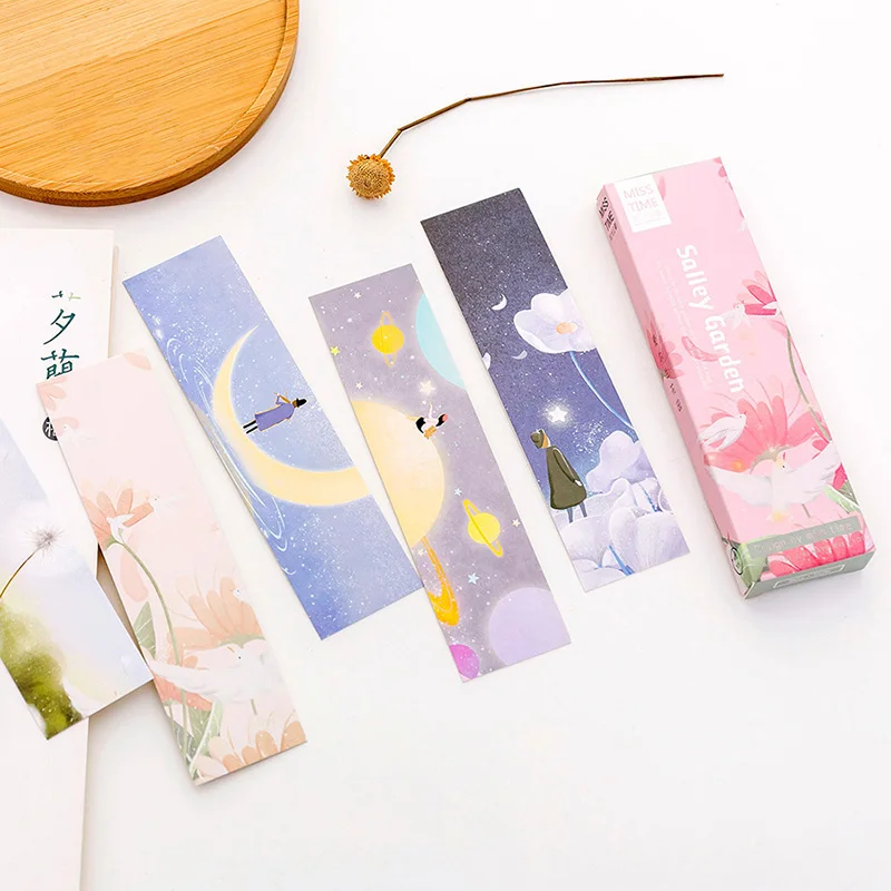 30 шт./кор. Kawaii цветок Новинка Бумага Cute милый Salley сад закладки для девочек Подарки