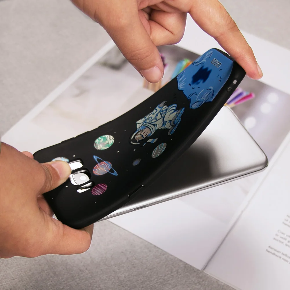 CASEIER тисненый чехол для Samsung Galaxy S6 S7 edge матовый мягкий TPU телефона S8 Plus Note 8