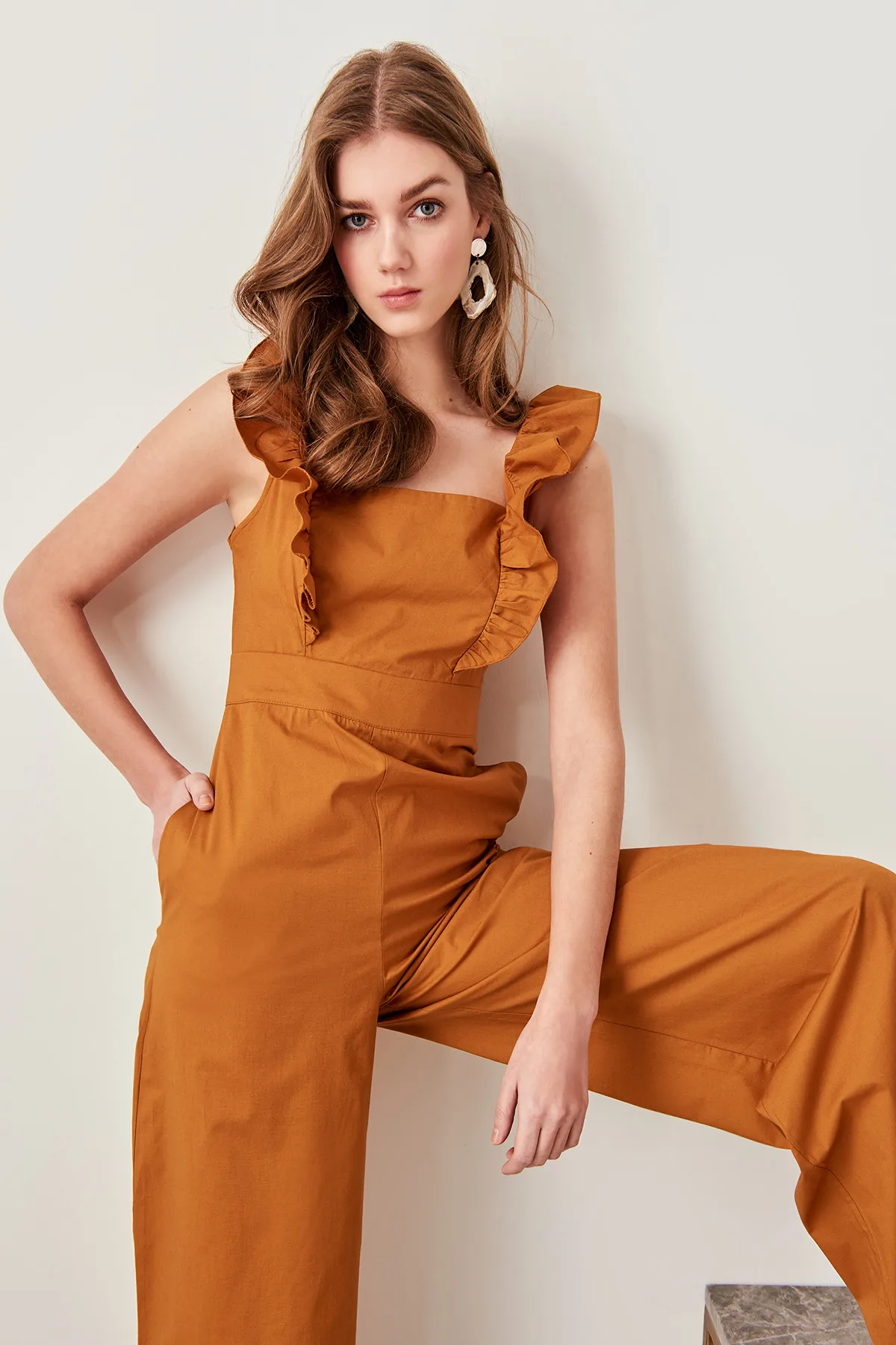 Темно синий комбинезон Trendyol TWOSS19EH0089|Женские комбинезоны| |