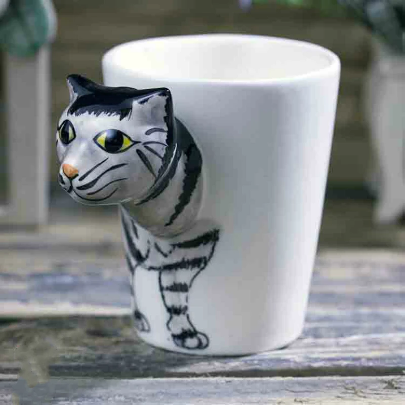 200 мл 3D стерео кофейная кружка Tabby cat ручная работа животные креативная