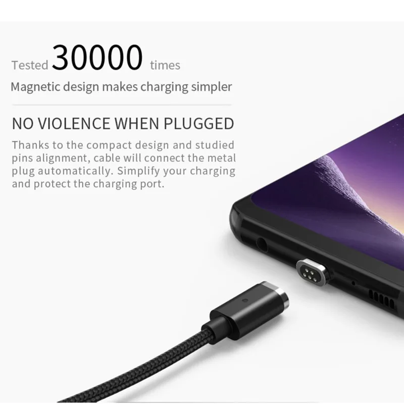 Wsken USB Магнитный зарядный кабель для iPhone xs x 8 7 6 магнитное зарядное устройство Micro