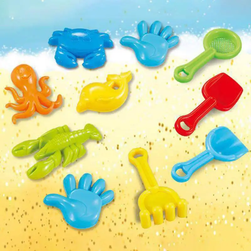Baby Summer Sand Digger Scoop Claw Beach Toy Set with Bucket Shovels Rakes Molds Funny Toys for Children Kids | Игрушки и хобби