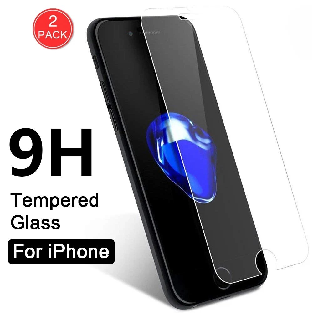 2 упаковки закаленное стекло для iPhone XS Max XR X 5c 5S 5 4 4S жесткая Защитная пленка экрана