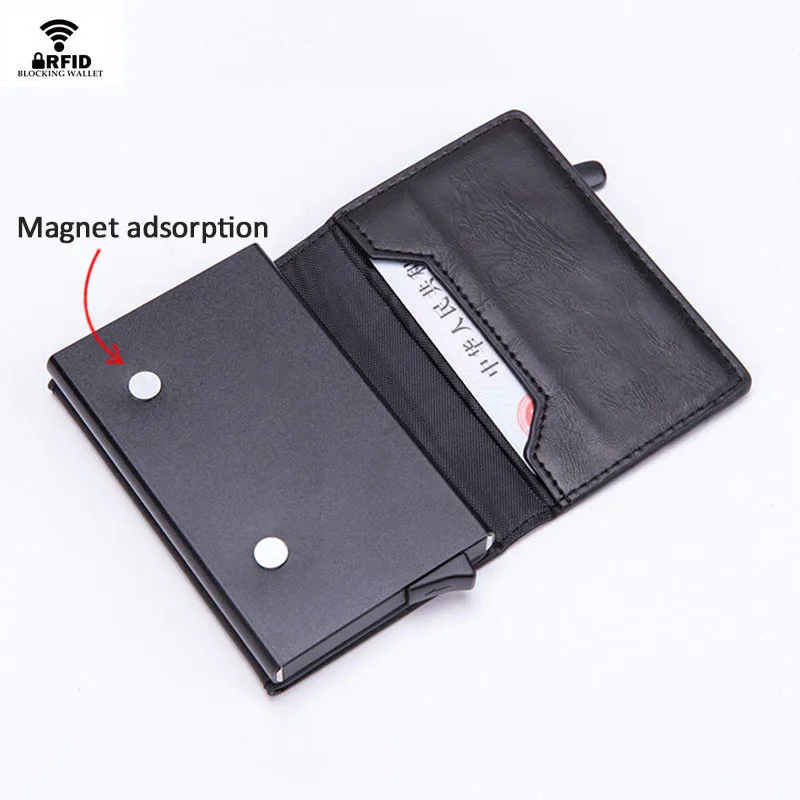 VM Мода поцелуй RFID Противоугонная щетка тонкий кошелек кредитный держатель для