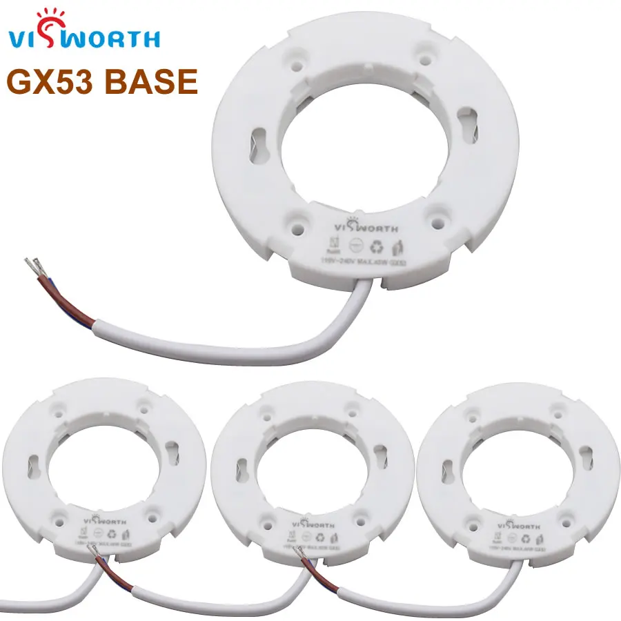 Основа VisWorth GX53 с проводом 9 5 см держатель для светодиодных фонарей g53 Круглый