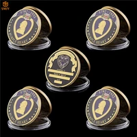 5pcslot american purple heart reward superior military merit soldier medal gold plated challenge commemorative coin collection