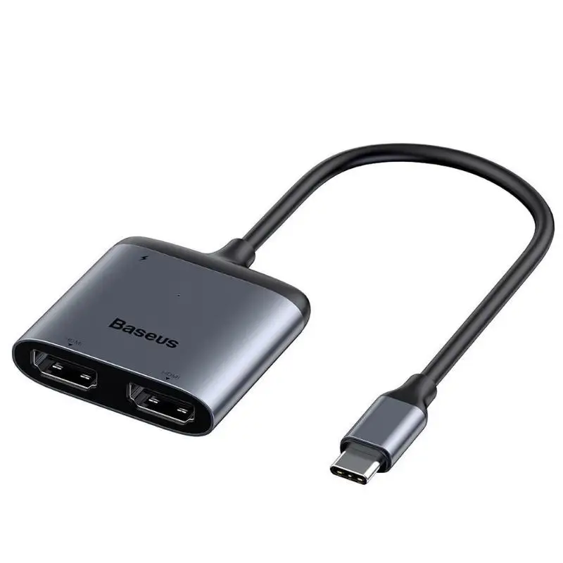Baseus USB C тип c к двойной HDMI 4 Dispaly PD адаптер быстрой зарядки концентратор док станция