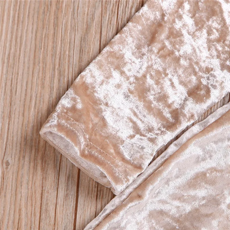 Высокое качество платье для маленьких девочек Весенняя удобная мягкая Золотая