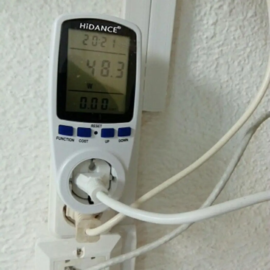 ЕС Plug Цифровой ток напряжение Вт Ампер КВТЧ цифровой электрический счетчик Max.16A