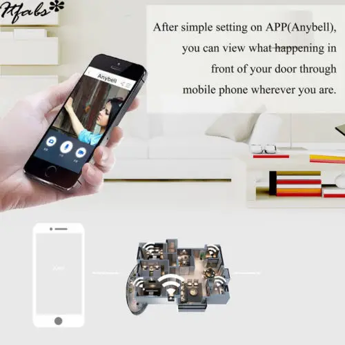 Двухсторонний аудио беспроводной WiFi дверной звонок смарт-видео телефон