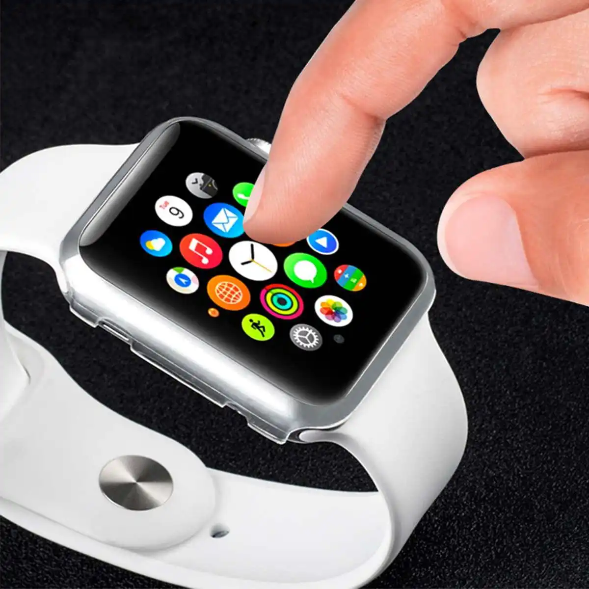 4H 0 8 мм прозрачный чехол Защитная пленка для экрана Apple watch Защитные чехлы часов