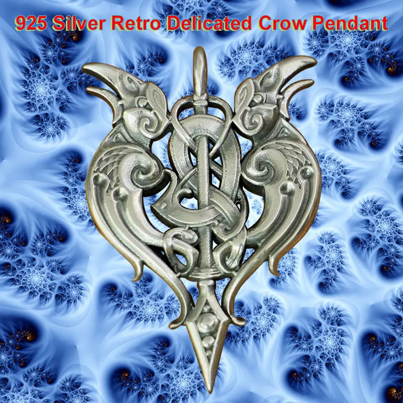 Кулон из стерлингового серебра 925 пробы с двойным воронком крутой рыцарь в стиле