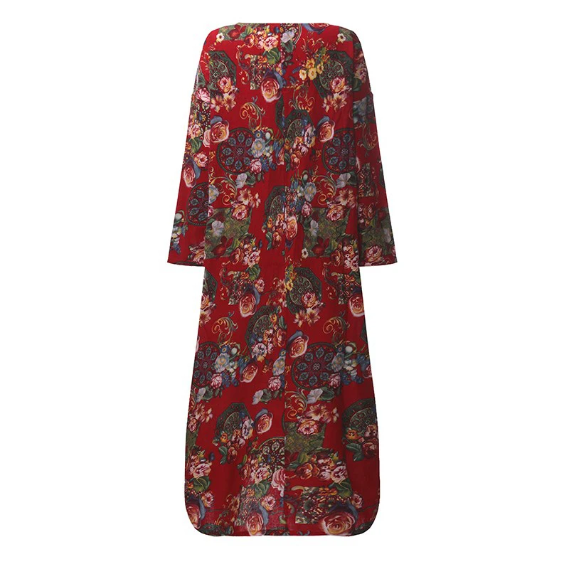 Женское платье летнее Повседневное большого размера с цветочным принтом и