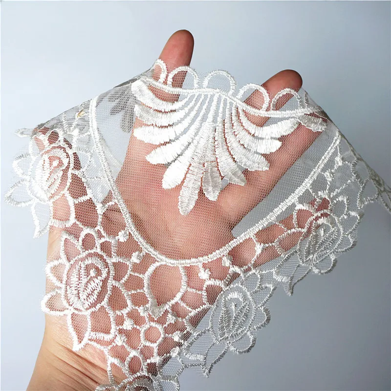 34 см вышитые цветы кружевной воротник сетка аппликации готические сексуальные