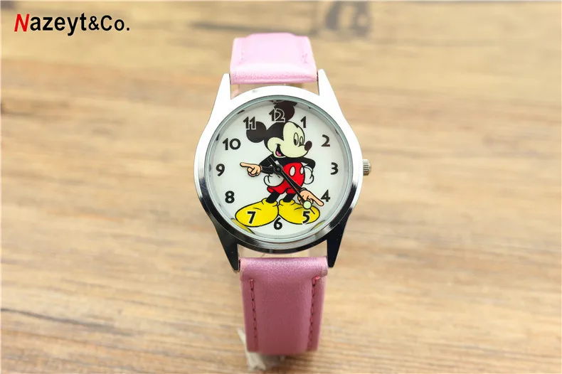 

Relogio Feminino Children Watches Fashion Casual Cartoon Girl Boy Students Watch lovely Mouse Women Leather Quartz Wrist Watches