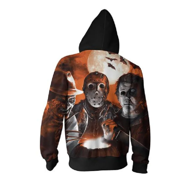 Мужская и Женская толстовка с 3D принтом Devil MAN серая свободная уличная одежда