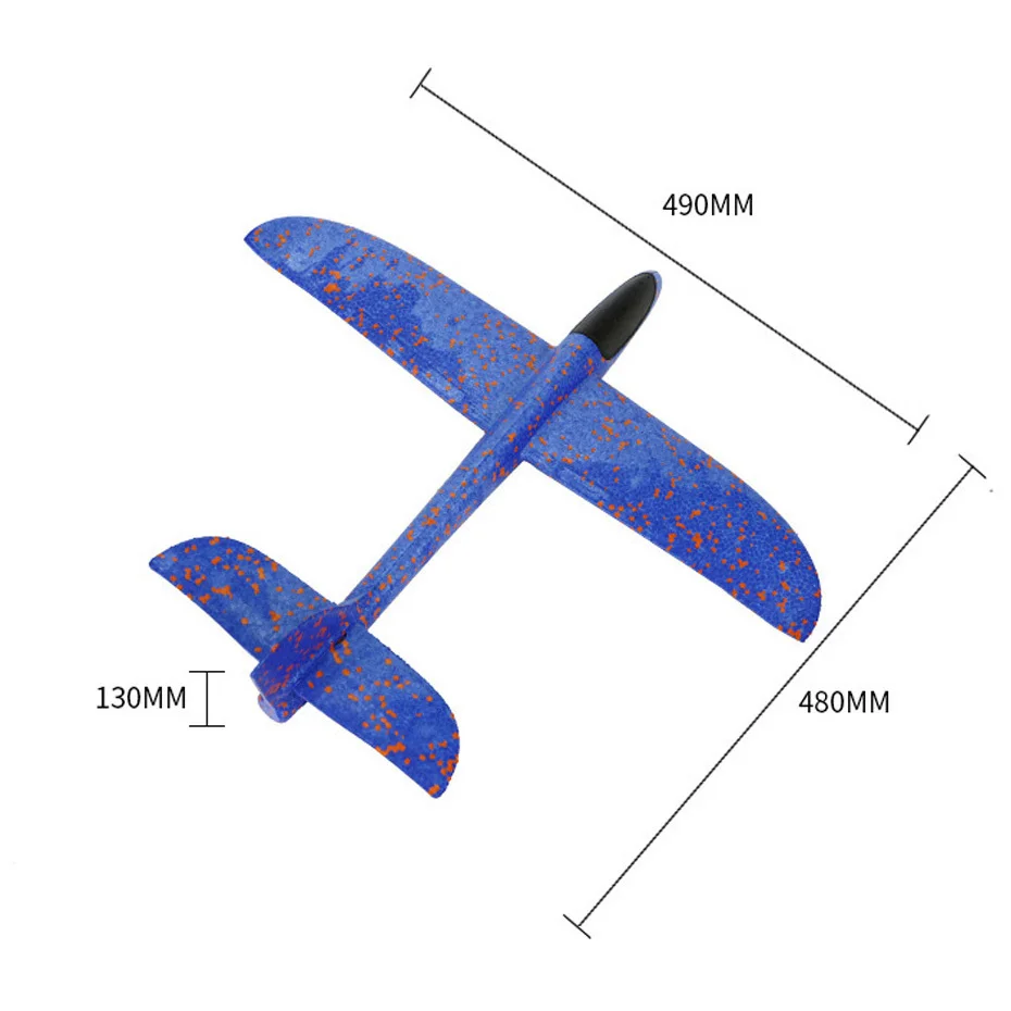 

48 Cm Good Quality Hand Launch Throwing Glider Aircraft Inertial Foam Epp Airplane Toy Plane Model Outdoor Toy Educational Toys