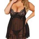 Женское кружевное нижнее белье, комплект из двух предметов, топ и трусики, M-3XL, размера плюс